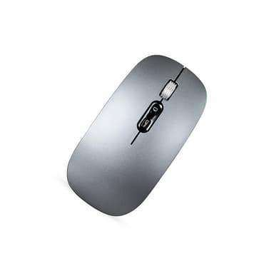 Trådløs mus, 2.4G & Bluetooth 5.1 Tri-Mode Silent Mouse Grå