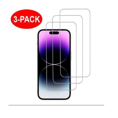 iPhone 15 Pro skærmbeskytter i hærdet glas 3-pak