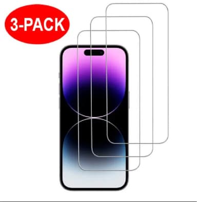 iPhone 15 Pro skærmbeskytter i hærdet glas 3-pak