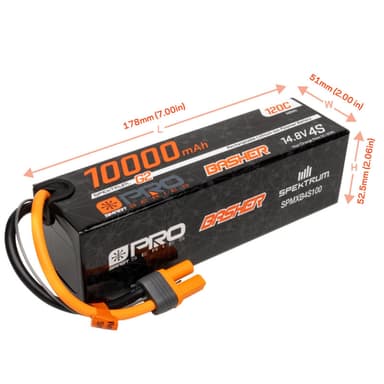 4s 10000mAh - 120C - Spektrum Basher LiPo G2 IC5