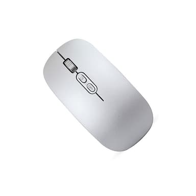 Trådløs mus, 2.4G & Bluetooth 5.1 Tri-Mode Silent Mouse Sølv