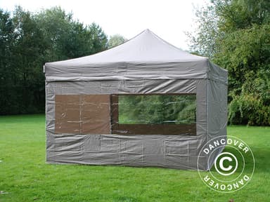 Foldetelt FleXtents PRO 4x4m Latte, inkl. 4 sider
