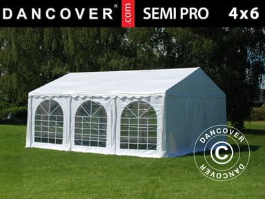 Partytelt SEMI PRO Plus 4x6m PVC, Hvid