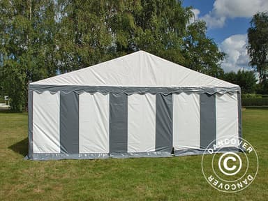 Partytelt Original 6x8m PVC, Grå/Hvid