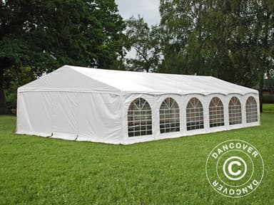 Partytelt Exclusive 6x12m PVC,  Arched , Hvid
