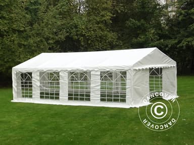 Partytelt PLUS 5x8m PE, Hvid + Bundramme