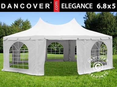 Partytelt Elegance PRO, ottekantet 6,8x5m, PVC