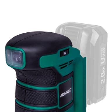 VONROC Excentersliber 20V - Ø125mm slibemaskine| Solo | Ekskl. akku og oplader