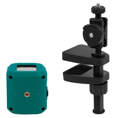 VONROC Laser 4V -  Krydslaser - Grøn - Selvnivellerende - 18 meter rækkevidde | Inkl. USB-C oplader og universel klemme