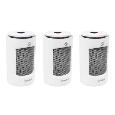VONROC Varmeblæser - 1200W | 12m2 - keramisk - svingfunktion  | LED | Hvid