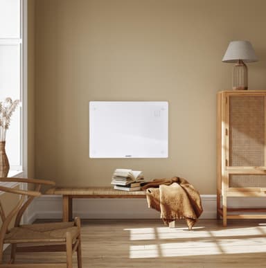 VONROC Radiator - Elradiator - Glas - Luksus - 1500W | WIFI | Hvid