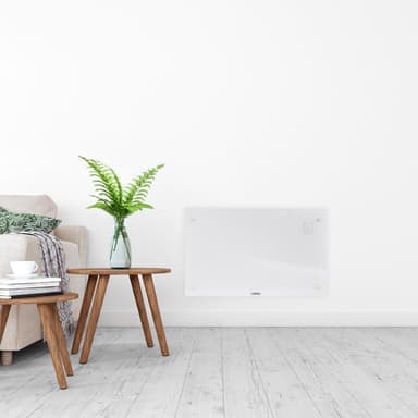 VONROC Radiator - Elradiator - Glas - Luksus - 2000W | WIFI | Hvid