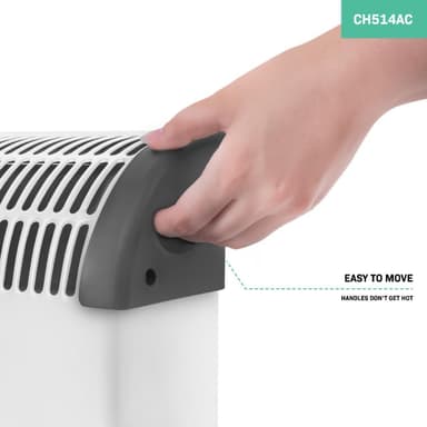 VONROC Radiator - Elradiator - 2000W | Til rum op til 24m2 | Justerbar termostat - lydsvag - Turbo Fan | Hvid