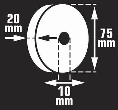 VONROC Slibesten – Universel | 75x10x20mm | K120 | Til slibemaskine