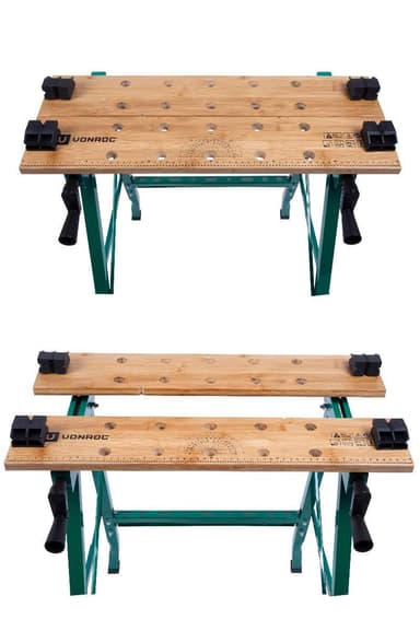 VONROC Arbejdsbord | Sammenklappelig arbejdsbænk | Belastning 150 kg