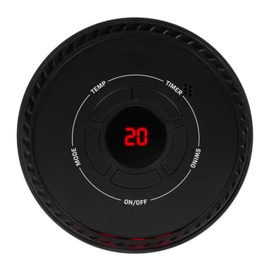 VONROC Varmeblæser - 1200W | 12m2 - keramisk - svingfunktion  | LED | Sort