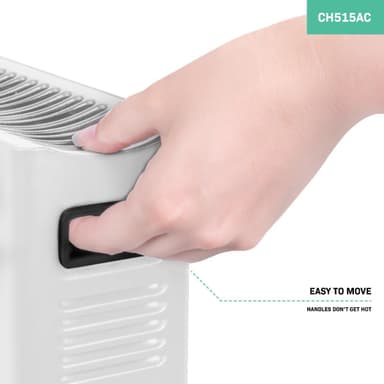 VONROC Radiator - Elradiator - 2000W | Til rum op til 24m2 | Konvektorvarme - termostat - Turbo Fan | Hvid