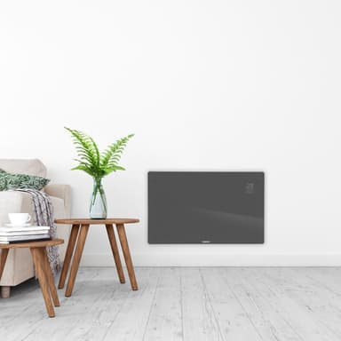 VONROC Radiator - Elradiator - Glas - Luksus - 2000W | WIFI | Grå
