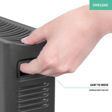 VONROC Radiator - Elradiator - 2000W | Til rum op til 24m2 | Konvektorvarme - termostat - Turbo Fan | Grå