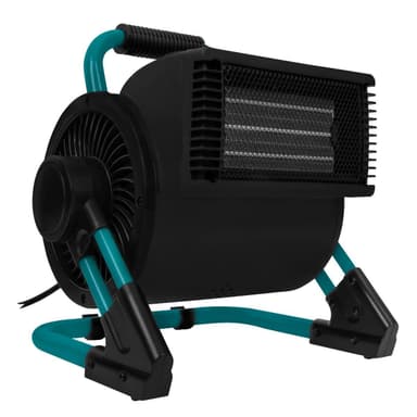 VONROC Varmeblæser - PRO - 3000W | 30m2 -  90gr vippbar - Keramisk | Grøn