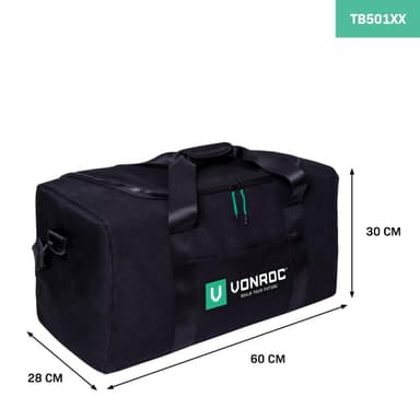 VONROC Værktøjssæt VPower 20V – 7 maskiner, lampe, 4x 2,0Ah batteri og 2x lader