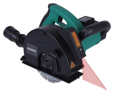 VONROC Rillefræser - Murrillefræser - 1700W – 150mm | Laser | inkl. Tilbehør og 6 diamant savklinger