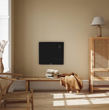VONROC Radiator - Elradiator - Glas - Luksus - 1000W | WIFI | Sort