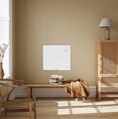VONROC Radiator - Elradiator - Glas - Luksus - 1000W | WIFI | Hvid