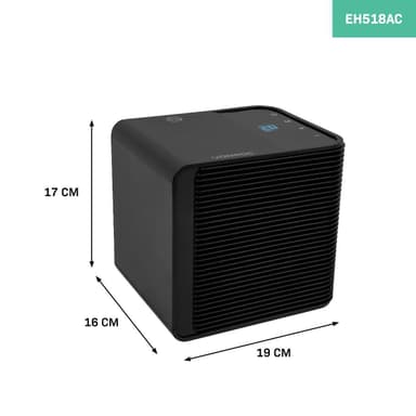 VONROC Varmeblæser - Ventilator - 2000W | 20m2 - keramisk - svingfunktion  | LED | Sort