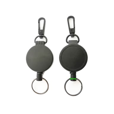 Udtrækkelig nøglering ID badge holder 2-pak