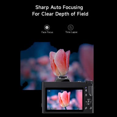 Digitalkamera 4K, 48MP, CMOS, 16x zoom, selvudløser