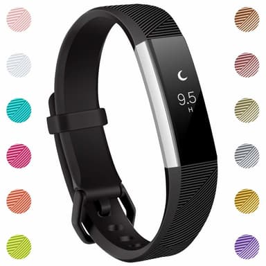 Fitbit Alta/HR armbånd i silikone - sportsmodel (S) - sort