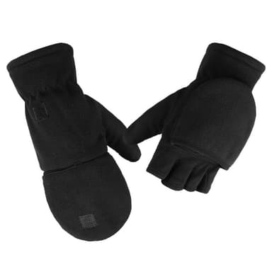 Flip-up polar fleece handsker uden fingre M