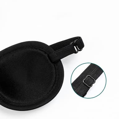 3D øjenmaske til det ene øje med piratmotiv 2-pak Sort