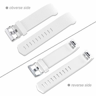 Fitbit Charge 2 armbånd silikone 3-pak (S) Sort/grå/hvid