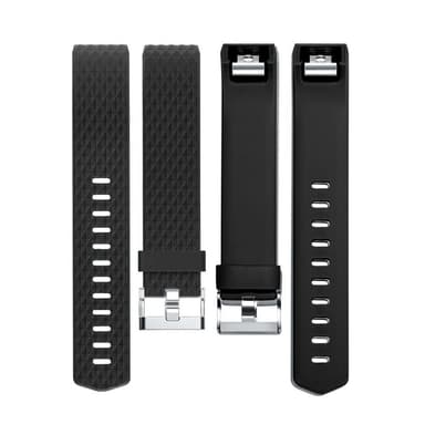 Fitbit Charge 2 armbånd silikone sort (L)