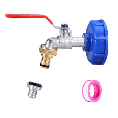 Vandhane med vandhaneadapter til IBC tank 1/2 tommer legeret armatur