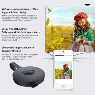 Mediestreamer trådløs HDMI dongle 1080p