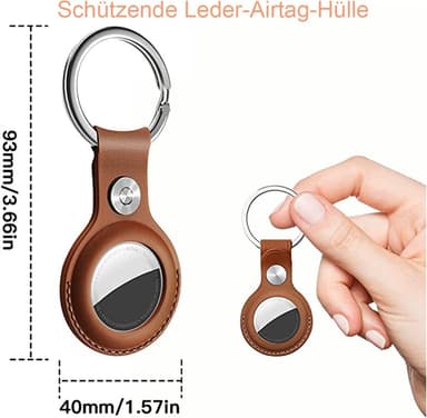 2-pak PU dobbelthuls beskyttende etui til AirTag MultiColor