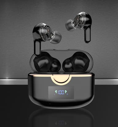 Trådløse Bluetooth 5.0 Dobbelt Dynamic Speaker høretelefoner Sort