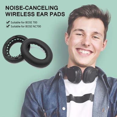Ørepuder til Bose 700 / NC700 kunstlæder 1 par Sort