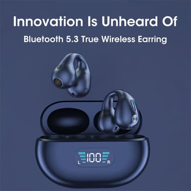 Trådløse åbne øre-hovedtelefoner Bluetooth 5.2 Sort