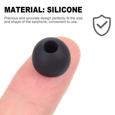 Silikone ørepuder til 4,5-6 mm in-ear hovedtelefoner 3 størrelser 18 par Sort