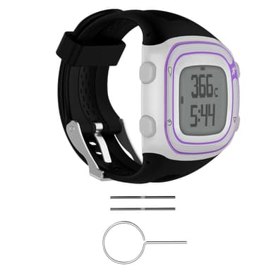 Silikonerstatningsrem urrem til Garmin Forerunner 10/15 Large herrestørrelse Sort