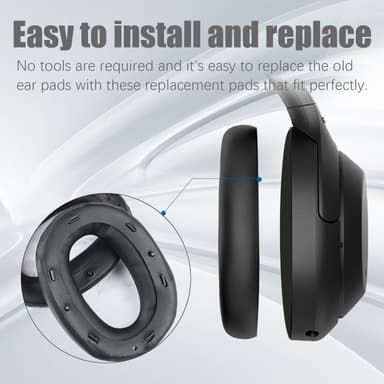 Ørepuder til Sony WH-1000XM3 1 par Sort