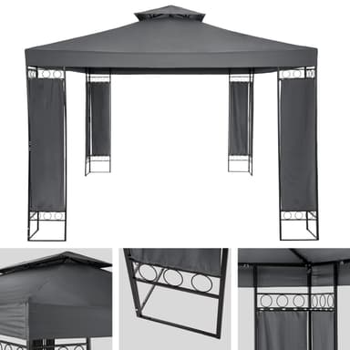 Luksus havepavillon - anthrazit