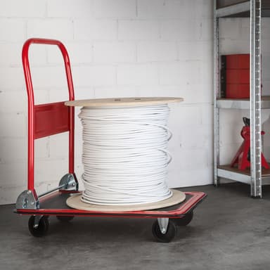 Ladvogn med bremser - rød,150 kg