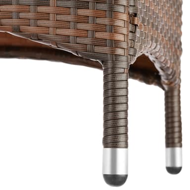 2 Polyrattan havestole i aluminium + 2 sæt hyndebetræk - brun