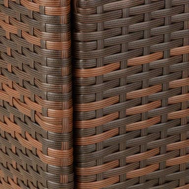 2 Polyrattan havestole i aluminium + 2 sæt hyndebetræk - brun