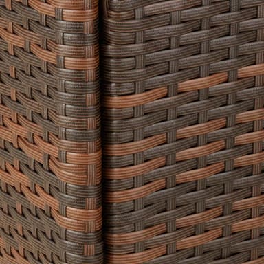 2 Polyrattan havestole i aluminium + 2 sæt hyndebetræk - brun